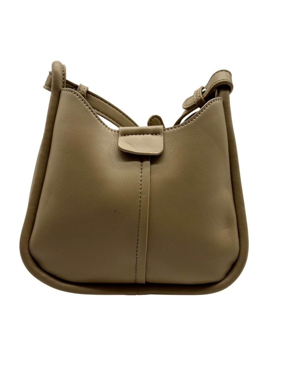 Miztique Beige Leather Crossbody Bag